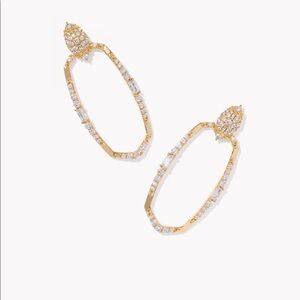Kendra Scott Essie page gold open frame earrings